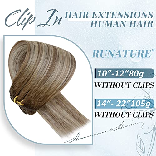 Posebna ponuda 7pcs Clip in Hair Extensions Human Hair #3/8/22 Balayage Brown Hair i 3pcs Clip in Human Hair Extensions #2/8 Highlight Brown Hair 16 Inch