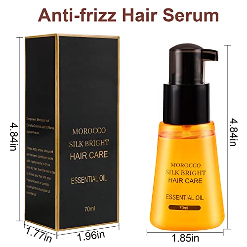 Starhig 2pcs Shine Studio Anti Frizz Hair Serum, Maroko Silk Bright Njega kose, Anti Frizz Serum za kosu, njegu kose Esencijalno ulje Smanjivanje ulja