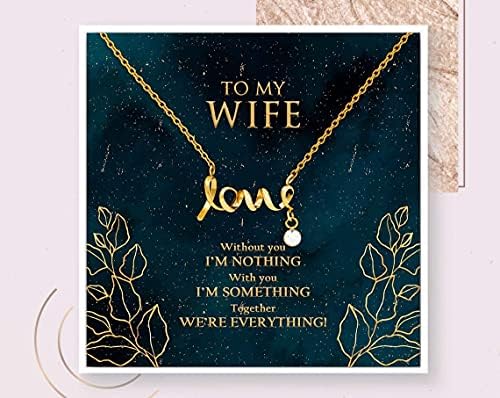 Nakit za poruke, ručno rađena ogrlica - smisleno citira supruga ogrlica supruga nakit muž poklon za