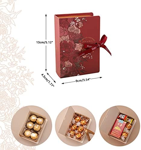 Kreativna oblika knjige poklon kutija za zaštitu od vjenčanja za odmor čokolade bombona za pakovanje kutija za pakiranje s vrpcom KRAFT papirna kutija za pakiranje