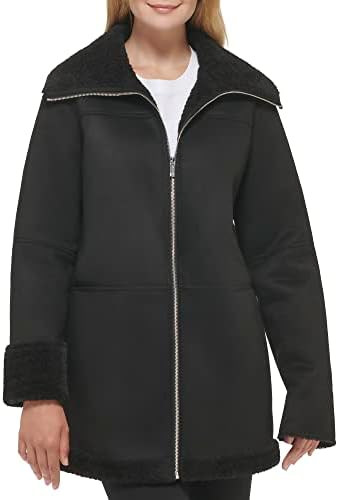 Calvin Klein ženska topla kotrljana manžetna jakna za šerzanje