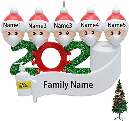 KYW Božićni praznici dekorativni viseći ukrasi, 2020 personalizirani naziv komplet božićnog ornamenta Božićni