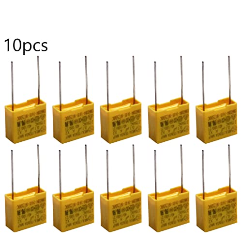 Fielect 10kom sigurnosni kondenzatori 0.1 uF 275v Polipropilenski filmski kondenzatori 10mm Pin Pitch Yellow za sigurnosnu opremu