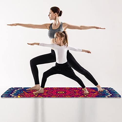 Šarena etnička Mandala Print Eco Friendly yoga Mat, 6mm dizajn Print neklizajuća Vježba & fitnes