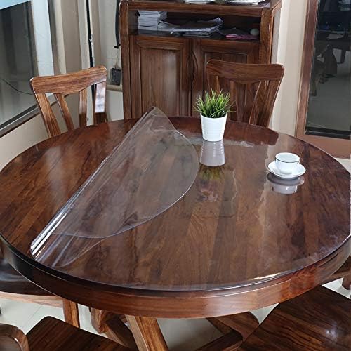 Clear PVC zaštitnik poklopca stola, neklizajući tablice za trpezarije stol okruglog mirisa bez mirisa-a 2,0 mm d135cm