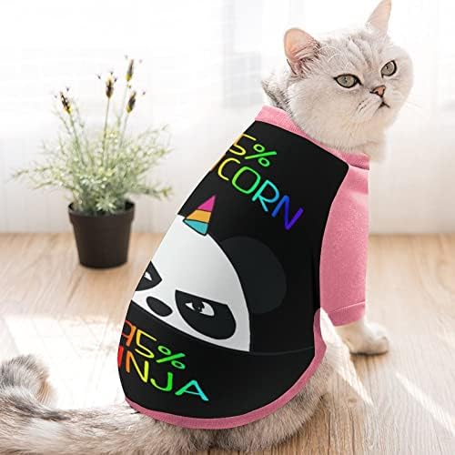 Funnystar Unicorn Ninja Panda Print PET dukserice sa pulovernim kombinezonjom za pasa Mačka sa dizajnom