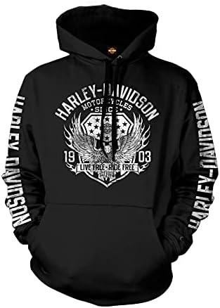 Harley-Davidson vojska - Muška crna grafička pulover dukserica - vojni kolaž | Epski