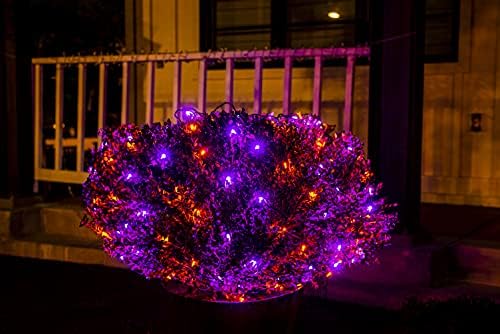 Joiedomi Halloween 100 LED Net Lights Decoration, Connectable narandžasta & amp; ljubičasta