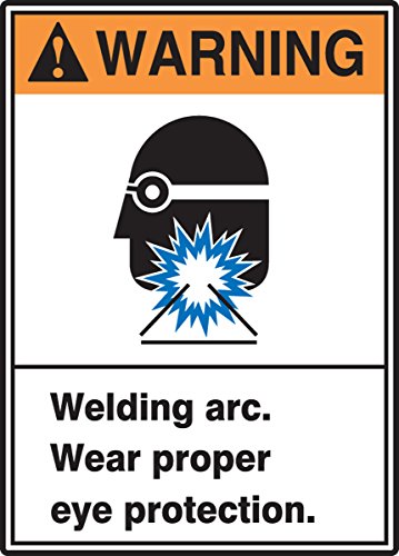 Accuform MRLD301VP znak sa ARC za zavarivanje upozorenja. Nosite odgovarajuću zaštitu očiju, 0,055 debljine,