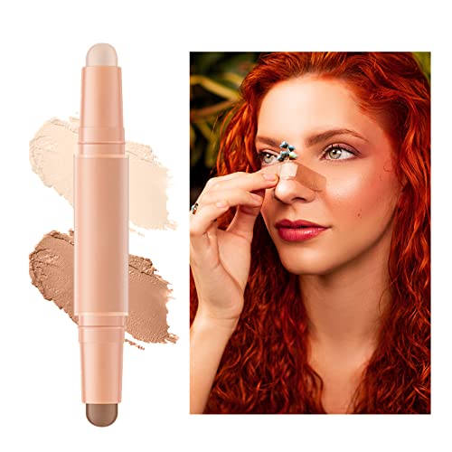 PASNOWFU 2 boje Contour Stick, 2-u-1 highlighter Stick, glatka krema Contour Bronzer Makeup