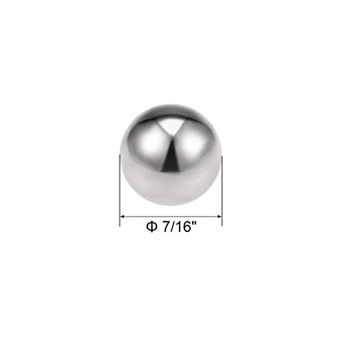 Uxcell 7/16-inčni ležajnih kuglica 304 nehrđajući čelik G100 precizne kuglice 10pcs