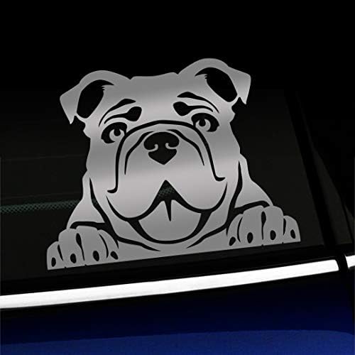 Umjetnički refleksija Peecting Bulldog - Vinil Car naljepnica - Odaberite boju - [srebrna]