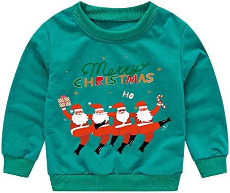 Dječji božićni tišinski vrhovi dugih rukava runov pulover Puno boje dukserice Svestrane djevojke koje podižu vrh