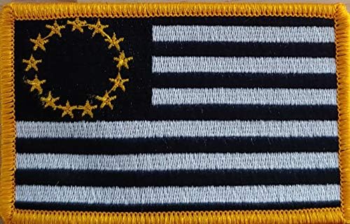 Betsy Ross USA Sjedinjene Države zastava vezeno željezo za šivanje patch crna, bijela i zlatna verzija Morale