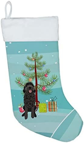 Caroline's Wires WDK3002CS Doodle Black # 1 božićne božićne čarape, kamin Viseći čarape Božićna sezona Dekor zabave Obiteljski odmor,
