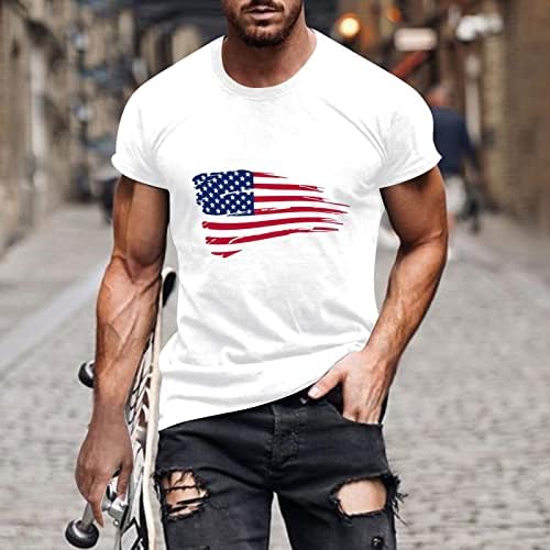 Američka 1776 majica Muškarci uznemirena američka zastava Patriotske košulje Kratki rukav Dan nezavisnosti T-majica