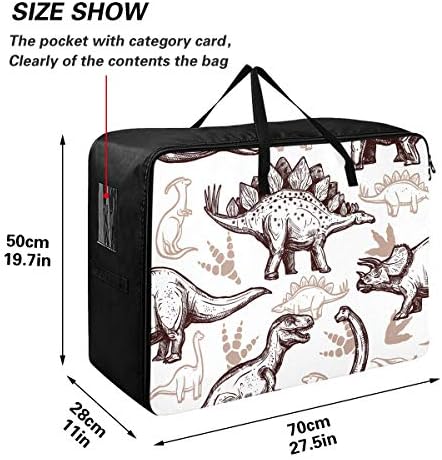 N / A Torba za pohranu velikog kapaciteta - Dinosaurusi FootPrint quilt odjeća Organizator ukras posteljina