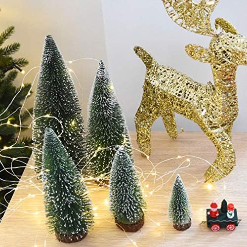 Hemoton House Gadgets Božićno ukrašavanje ukrasa za ormamentu sa drvenom bazom za kućnu kancelariju u zatvorenom - 30cm zanatstvo