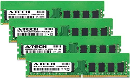 A-Tech 64GB komplet memorije RAM za supermicro X11SCW-F - DDR4 2666MHz PC4-21300 ECC Neplaćeni udimm 2rx8 1.2V - server