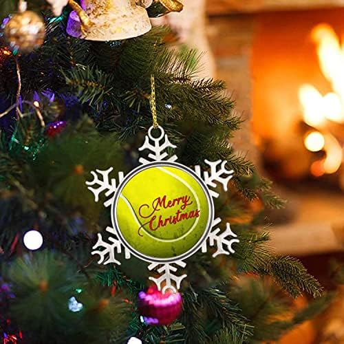 Igre s loptom prilagođeno ime Ornament, igre s loptom dvostrani ukrasi za božićnu jelku, metalni Ornament