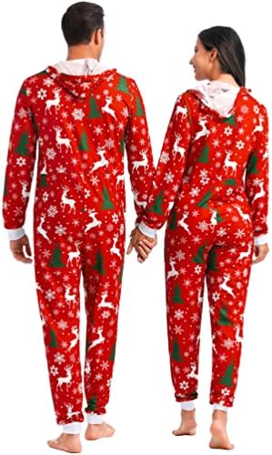 Glabeko božićne pidžame za žene Odrasli koji odgovaraju porodični božićni pidžami Jednodijelni božićni