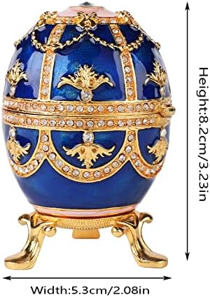 Fasslino Fabergwi nakit za nakit sa šarkama klasični ručno oslikani ukrasi metalni vintage craft poklon za kućni dekor