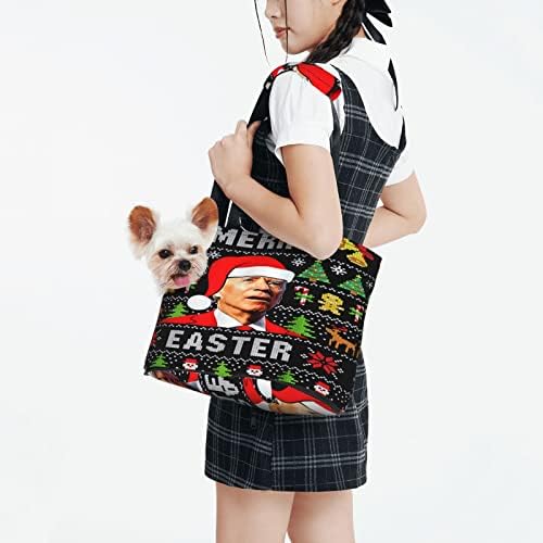 Funny Joe Biden Sretan Uskrs Božić Anti Joe liberali torbe za kućne ljubimce za male pse tote torba za kućne ljubimce putna torba slatka torba sklopiva vodootporna za mačke