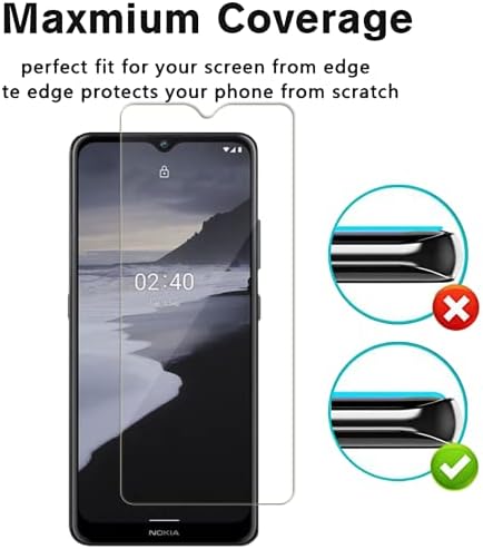 Vučiya [3 pakovanje] zaštitnik ekrana za Nokia 2.4，9h tvrdoća HD Zaštita ekrana od kaljenog stakla bez ogrebotina bez mjehurića, kompatibilna sa Nokia 2.4