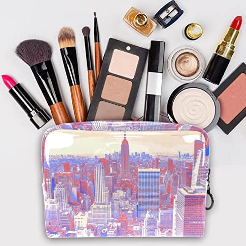 Vodootporna torba za šminku, šminka, putni kozmetički organizator za žene i djevojke, New York City Landscape Art Retro