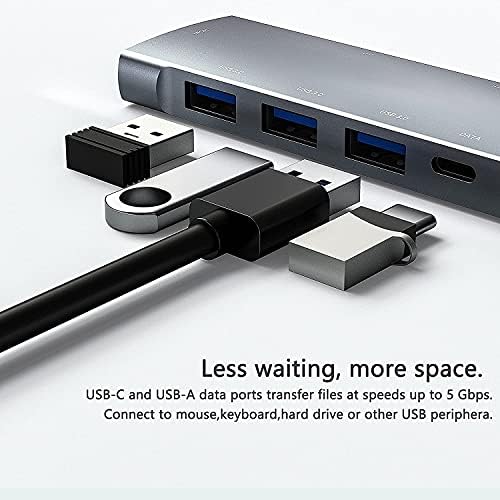 USB C Hub Multiport Adapter za iPad Pro MacBook Pro Air M1 2022 2020,12. 9 11 inča, 9-u-1 USB C