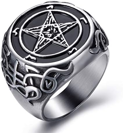 ELFASIO Pentagram Satanic Baphomet kozji prstenovi sumpor Levijatan krst Sotona Demon đavo