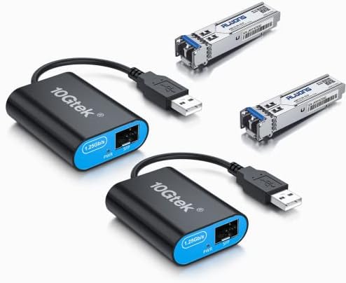 Par USB3. 0 na SFP 1000Mbps Gigabit Ethernet Adapter, sa SFP-LX modulom, SMF, 1310-nm, 20-km