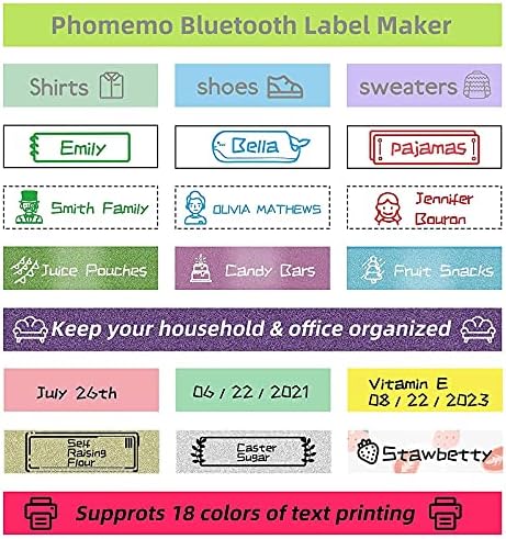 Phomemo P12 Label Maker Machine, sa 5 paket siva na boji 0.47 Label traka, Compaitble sa iOS
