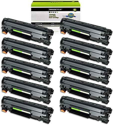 Greencycle 10 paket kompatibilan Toner za zamjenu za Canon 126 Black CRG-126 CRG126 3483b001