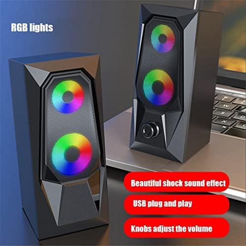 MBBJM računarski zvučnik računarski zvučnik 7 boja LED efekat zvuk svjetleći RGB stoni računar Audio
