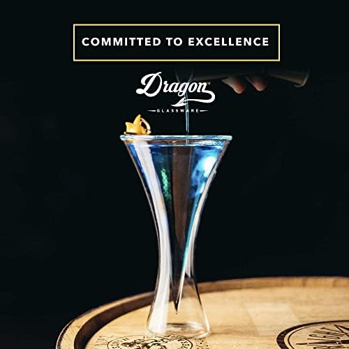 Dragon Glassware martini naočare, prozirno staklo za koktele sa dvostrukim zidom, jedinstveno i futurističko