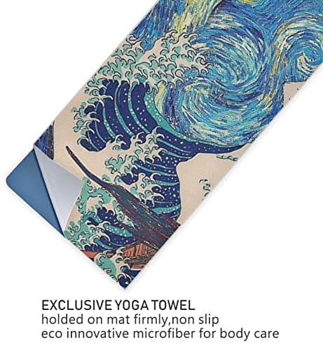 Pokrivač sa cesterskim jogam talasa-kanagawa-zvjezdane joga ručnik yoga ručnik