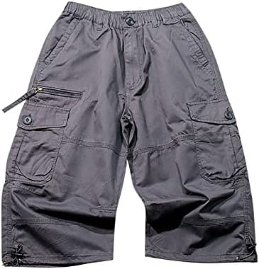Teretne kratke hlače za muškarce, modni muški ležerni u sredini pojačani džepovi u boji na otvorenom
