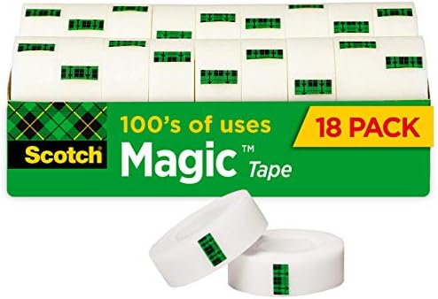 Scotch Magic Trape, 18 rola, brojne aplikacije, čisto rešeci, dizajnirane za popravak, 3/4 x 1000