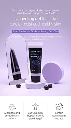 Skin79 Super Food Origin blueberberj piling gel, paket za pranje, krema sadrži ekstrakt borovnice za njeguju i omekšavaju suhu kožu - korejsko kože