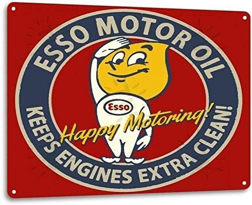 ESSO motorno ulje garaža Motorna benzinska pumpa Auto retro zidni dekor Srongmao Metal Tin znak 8x12in