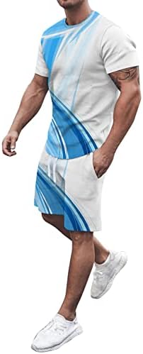 Muški sportski setovi 2 komada odjeća s kratkim rukavima i kratke hlače Postavite casual slim fit trenerke