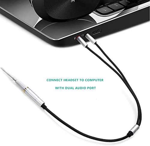 NANYI kabl za razdjelnike slušalica za PC 3.5 mm priključak za slušalice Adapter Pretvarači forPC 3.5 mm ženski sa slušalicama / mikrofonom transformiran u 2 Dual 3.5 mm muški za računar Y Splitter Audio