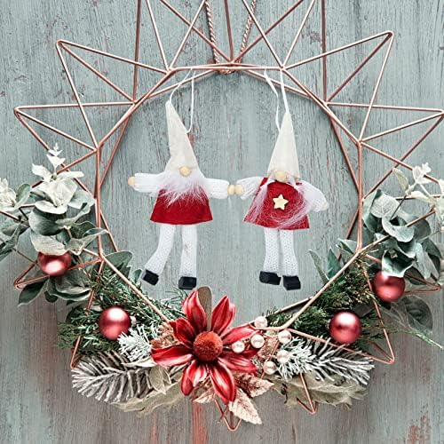 Božićni viseći košare Set 2pc Božićni mali privjesak vuna plišana lutka Privjesak Božić kućni