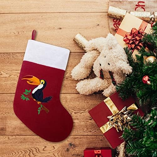 Toucan Božić viseći čarape za čarape za Xmas Tree Streeplace Holiday Dodir