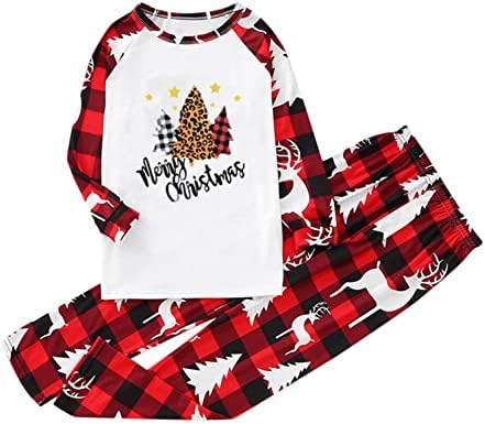 XBKPLO božićne pidžame za obitelj Pajamas PJs Sleep odjeće Odgovarajući Porodični podudaranje pidžama