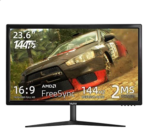 Thinlerain 24 inčni Monitor 144Hz FHD 1080p 2ms za računar & amp; Laptop| LED monitori ugrađeni FreeSync | 2ms vrijeme odziva | Vesa | DP Display Port & HDMI & amp; USB