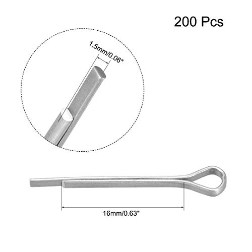 uxcell 1,5 mm x 20 mm pocinkovana čelična opruga klip klip igla R oblik hardverskog zatvarača klip ključ