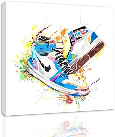 Rtriel Graffiti zidne umjetničke patike Poster za tinejdžerske dječake soba sportske cipele teretana zidni