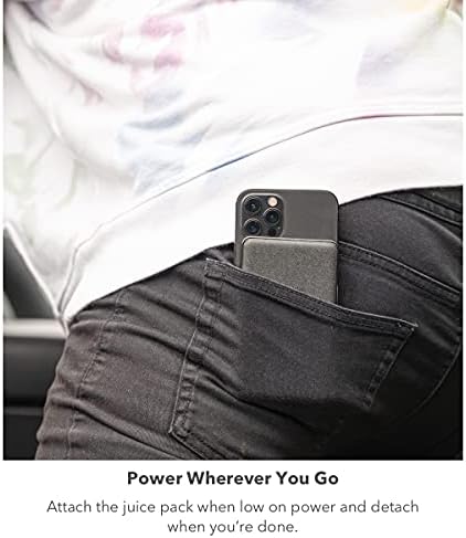 Mophie Snap + Soice Pack Mini - Bežični prijenosni magnetni punjač sa unutarnjim baterijom od 5000 mAh, kompatibilan sa magsafe i QI-om sa omogućenim pametnim telefonima, radi sa Appleom, Samsung i Google telefone, crni
